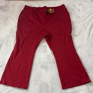 IMAN Red Boot Cut Pants